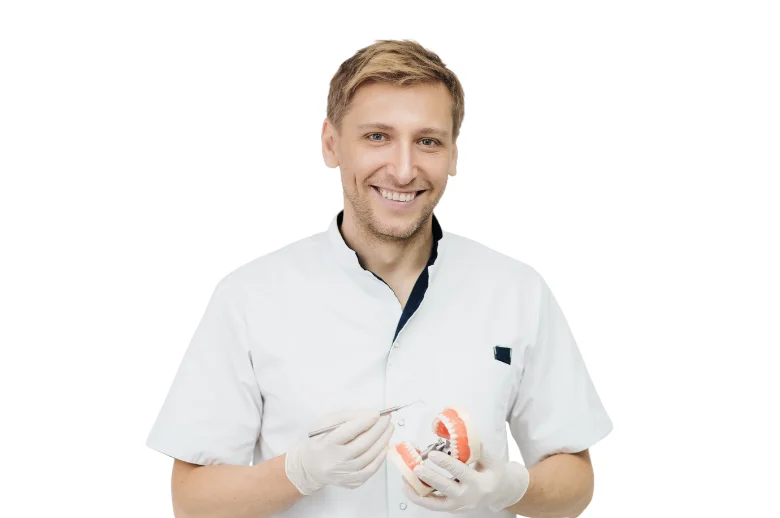 Dentist and patient