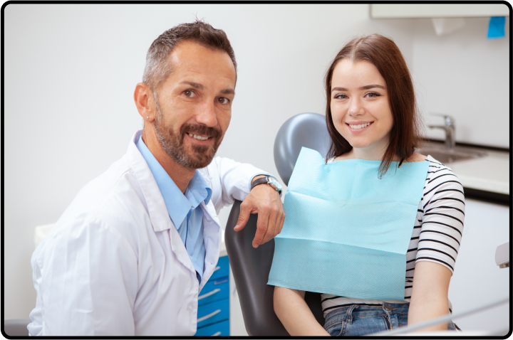 Dentist and patient